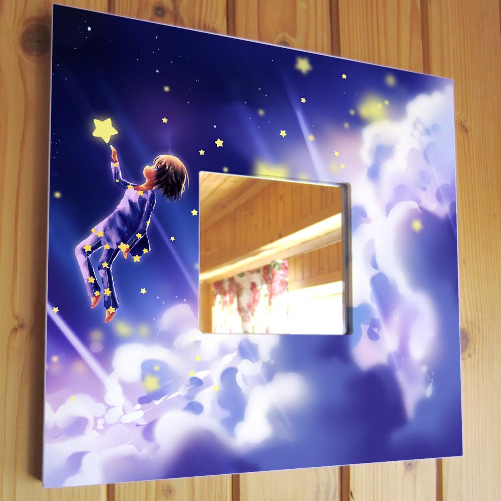 Зеркало декоративное Маленький принц Экзюпери 260х260 мм (M00705)