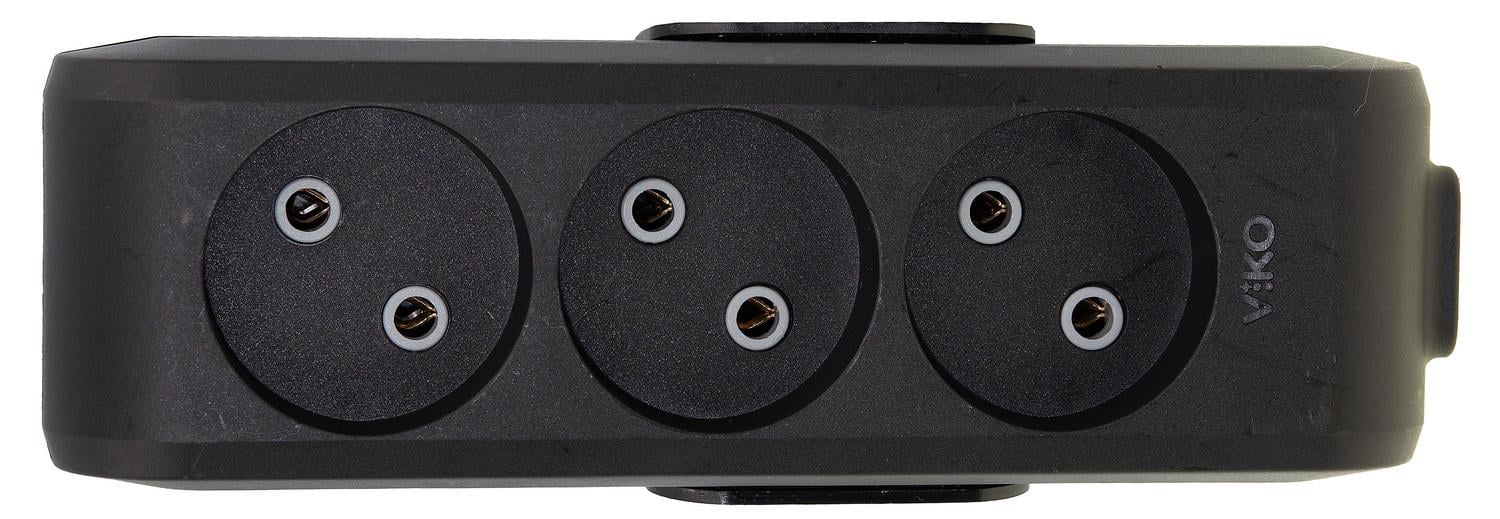 Колодка Viko Multi-Let 90132300 16 А 250 В на 3 гнезда без заземления Черный (90132300)