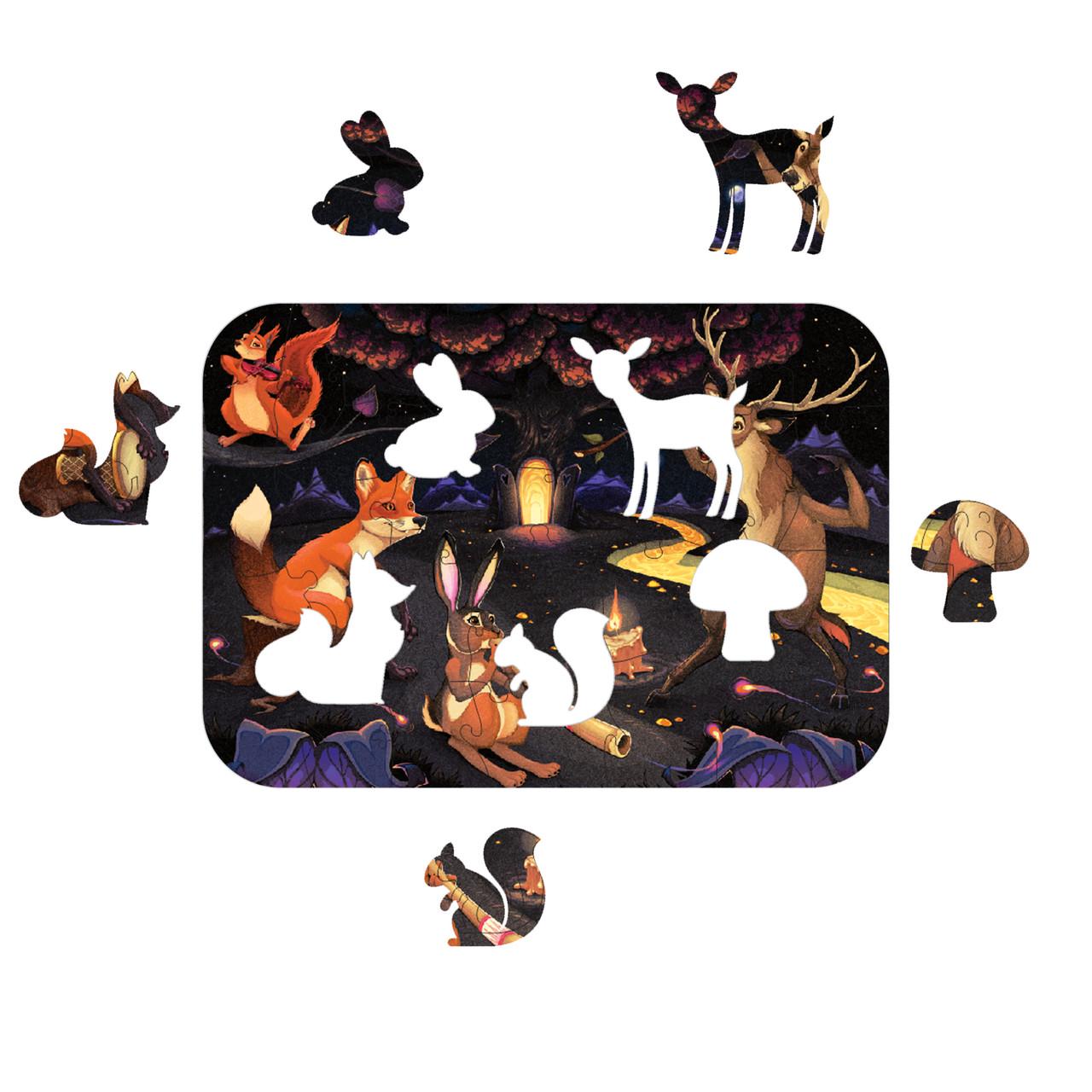 Пазл деревянный Лесная сказка А2 (643-1)