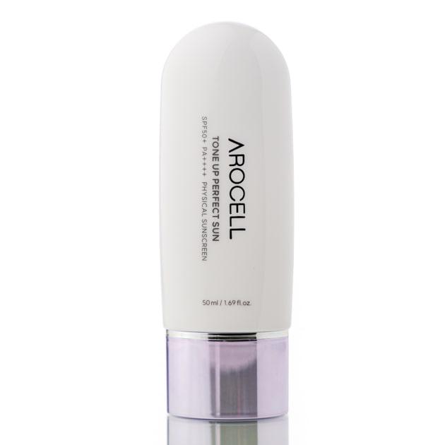 Крем солнцезащитный с эффектом осветления тона Arocell Tone Up Perfect Sun SPF 50+ PA++++ 50 мл