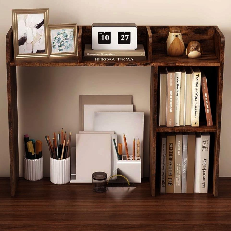 Полка-надстройка настольная из дерева Мирелин терракот (АКД-005532)