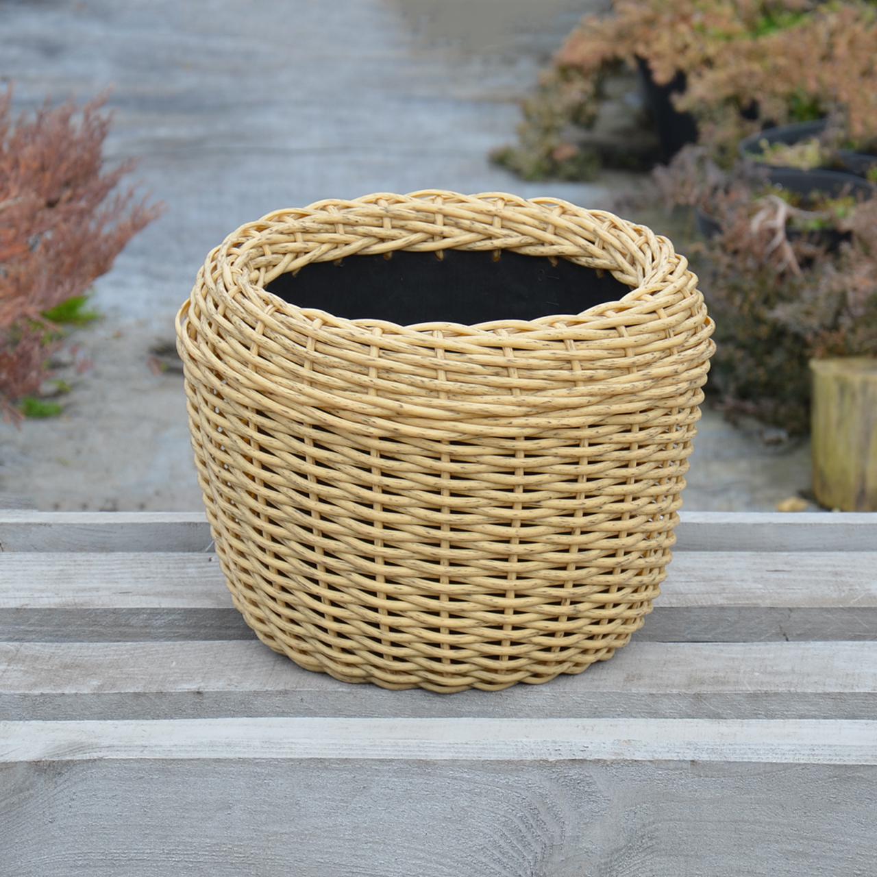 Кашпо для рослин з штучного ротангу 12 л Світле дерево (11717137) - фото 4 Кашпо для рослин з штучного ротангу 12 л Світле дерево (11717137) - фото 4