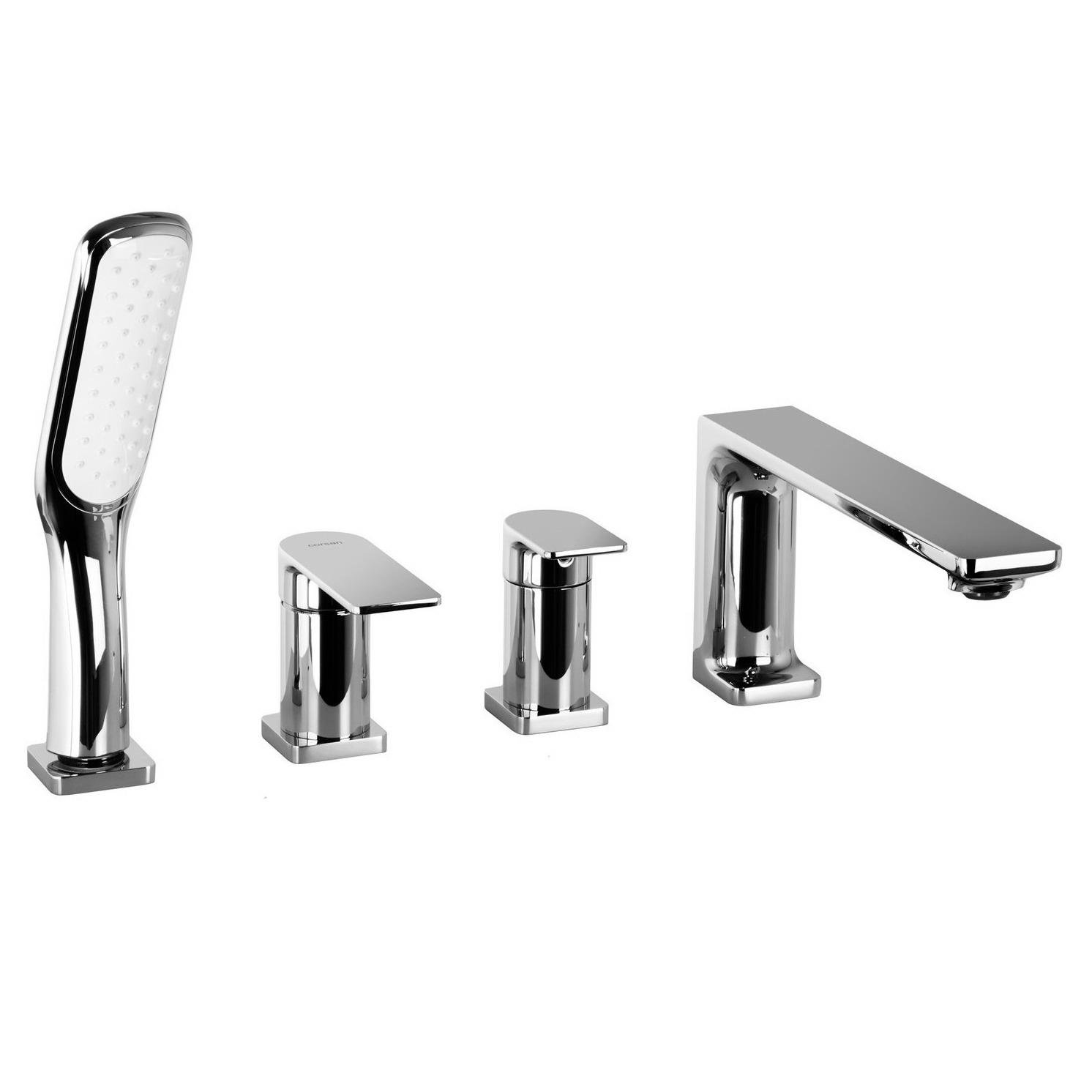 Змішувач на борт ванни Corsan TRINO CMB7142CH reac-10000000050 на чотири отвори Хром (158768)