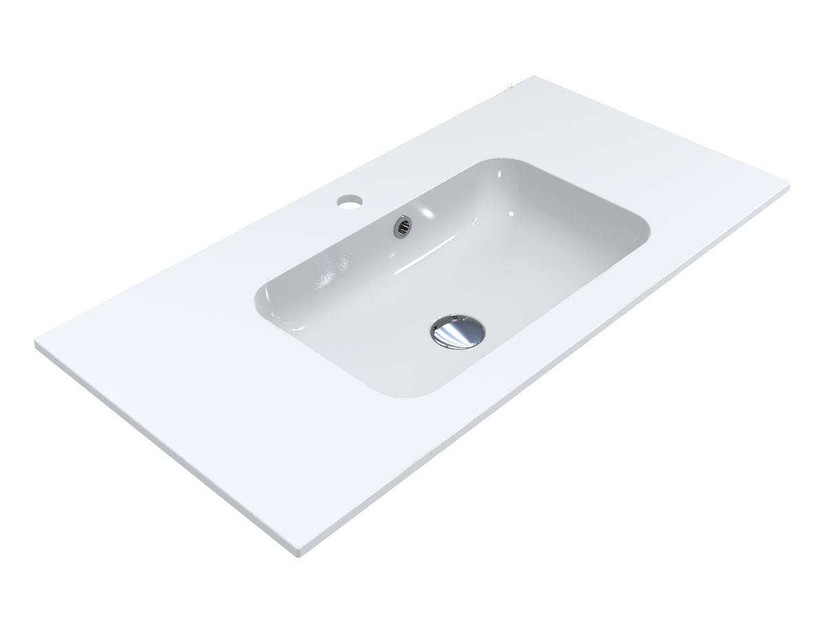 Умывальник Miraggio DELLA 900 с литого мрамора глянцевый Белый (84011)