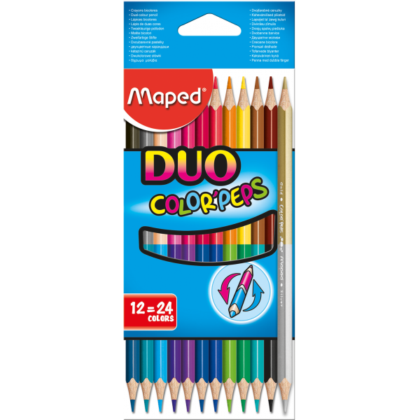 Набір олівців Maped Color Peps Duo двосторонні 12 кольорів (MP.829600)