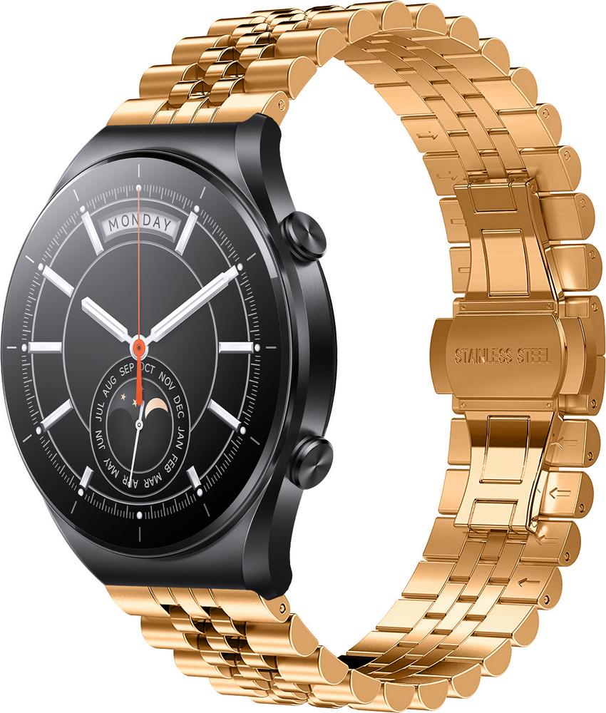 Браслет металлический Stech для Xiaomi Watch S1 (Acttive) Rose Gold (28991-27)