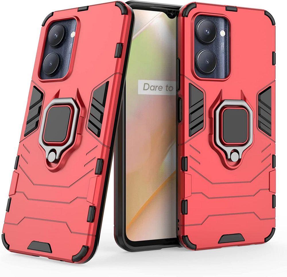 Противоударный чехол Realme C33 (подставка кольцо) Red (29681-2D)