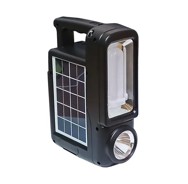 Зарядная станция на солнечной батарее с PowerBank и радио 4000 мАч прожектор Solar CCLAMP Черный (CL-830)