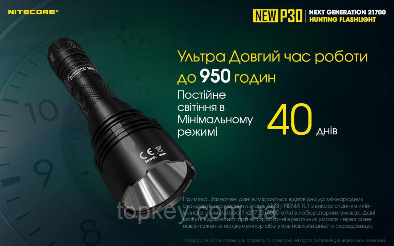 Ручний ліхтар Nitecore P30 1000 LUM (11401798) - фото 7