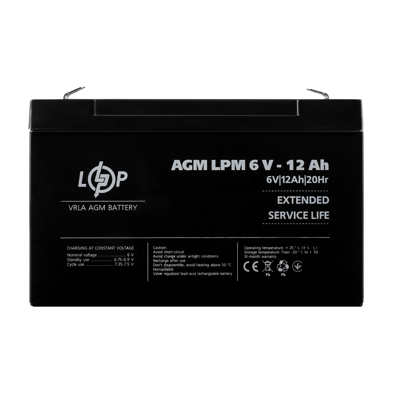 Акумулятор AGM LPM 6V-12 Ah