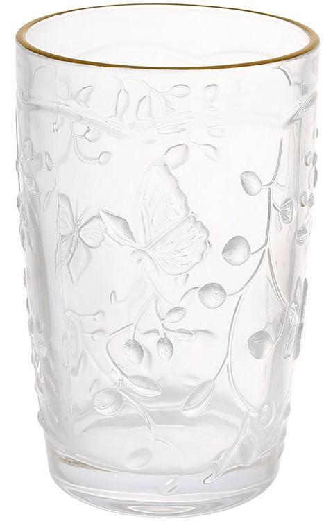 Набор стаканов Butterfly с золотой каймой 6 шт. 380 мл