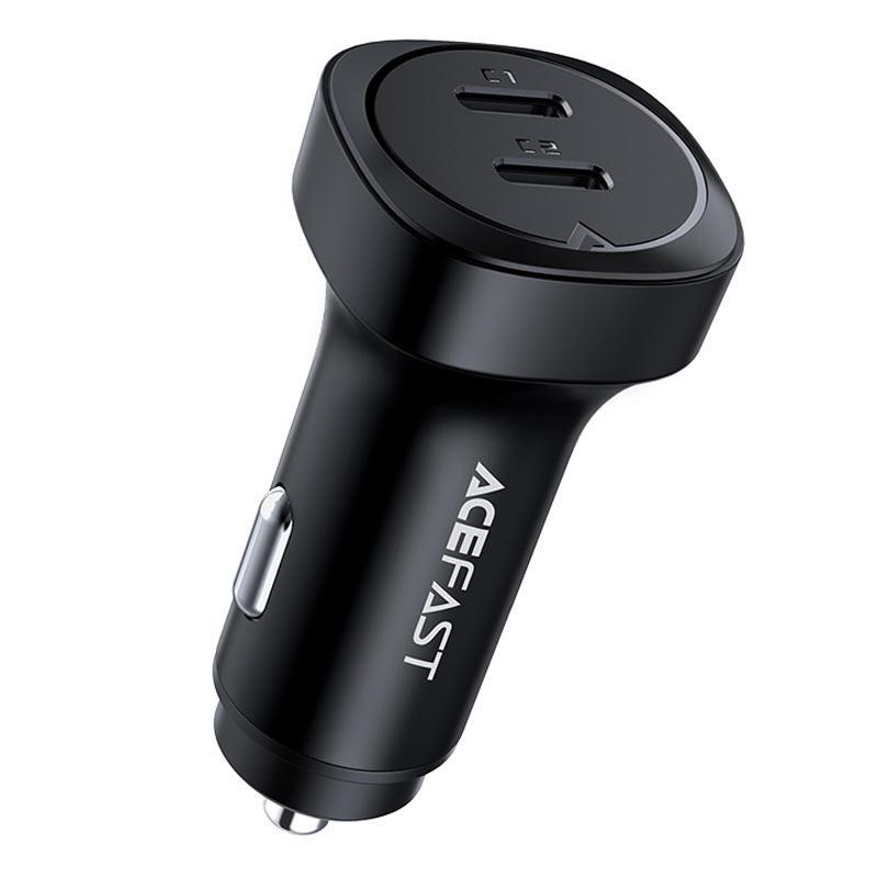 Автомобильное зарядное устройство для Acefast Metal B2 2xUSB-C 72W Black