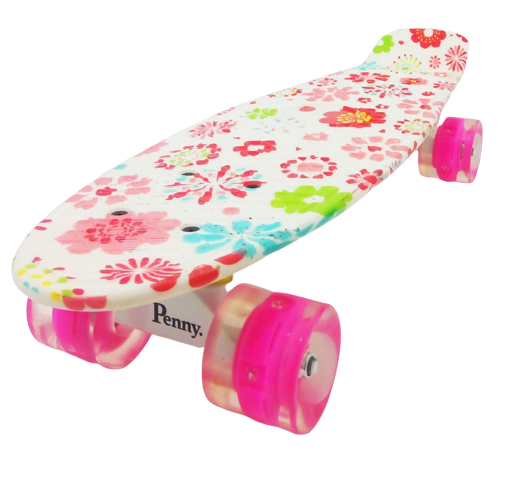 Пенниборд Penny Style 22" светящиеся колеса Flowers (2T2034)