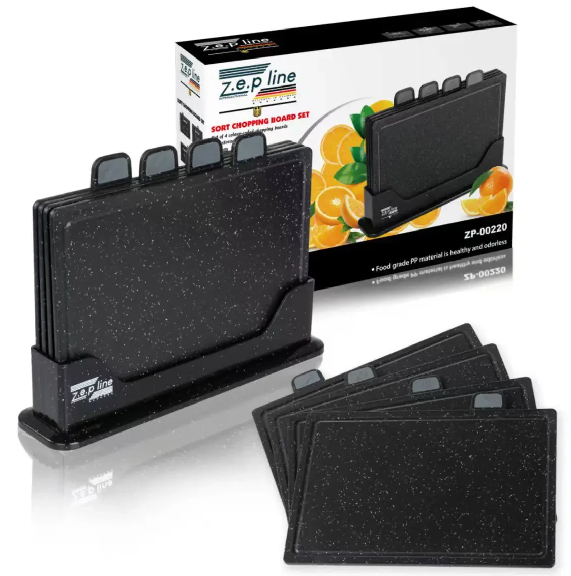 Набор разделочных досок ZepLine ZP-00220 4 шт. Черный - фото 3