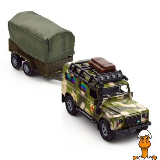 Игровой набор TechnoDrive Land rover defensaer с прицепом 3-10 лет (520027.270) - фото 11