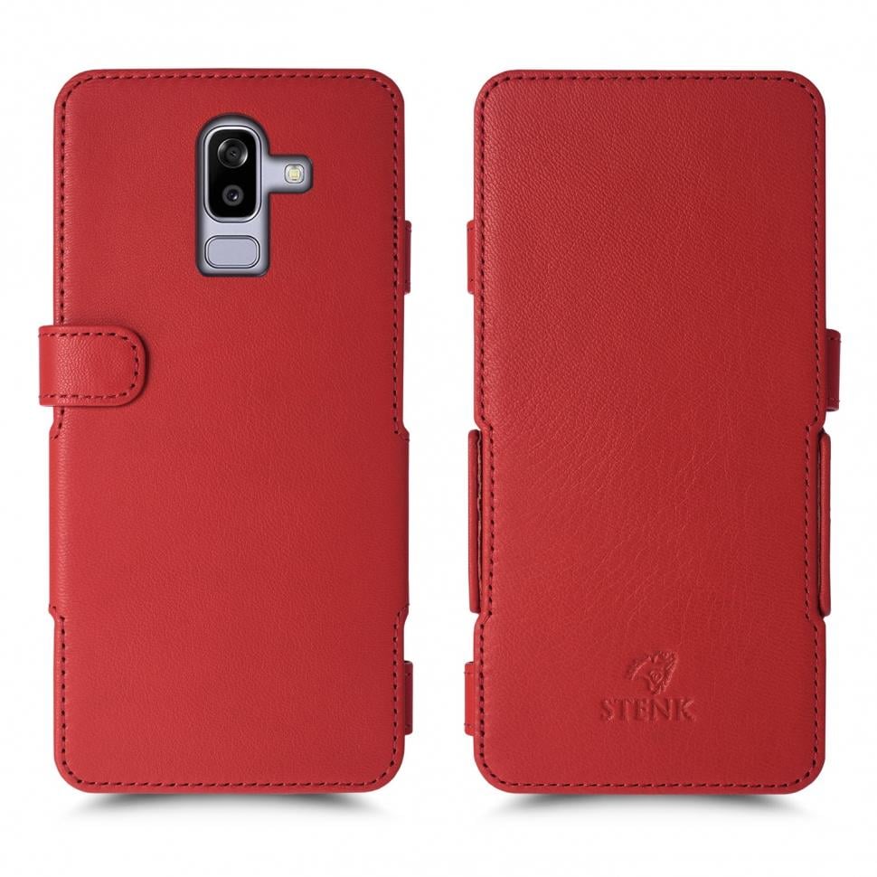 Чехол книжка Stenk Prime для Samsung Galaxy J8 (2018) Красный (62107)