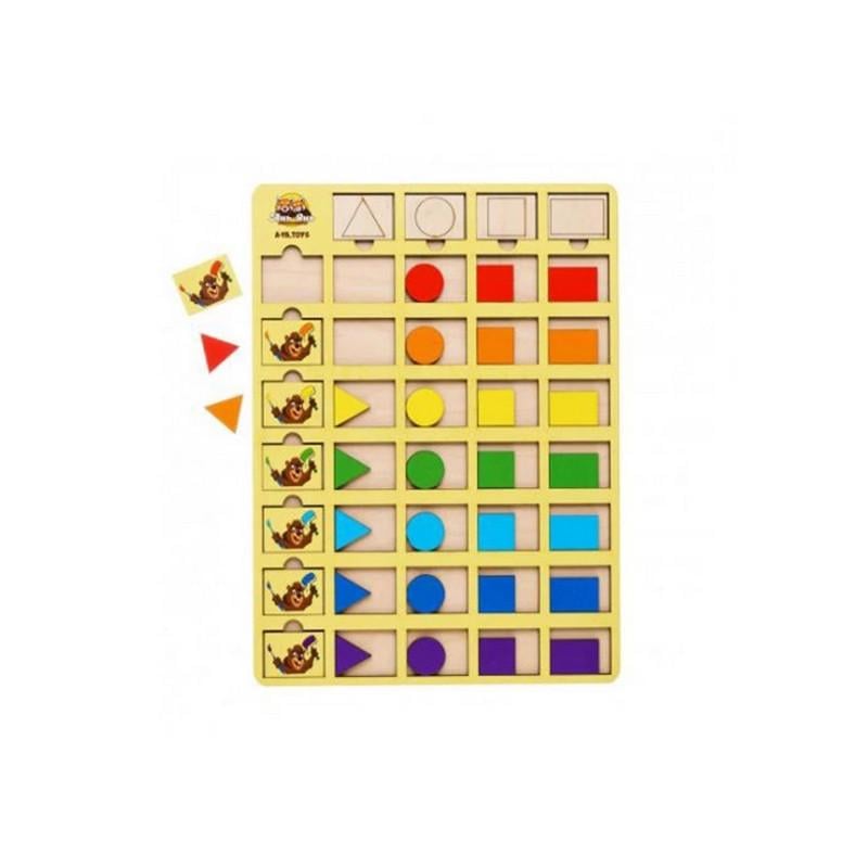 Пазлы деревянные Ubumblebees Бобры-маляры 2 геометрические фигуры 24х33 см (IP-177-P-146)