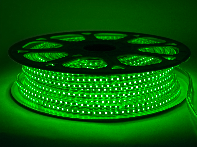 Світлодіодна стрічка AVT 2835-120LED-220V 6W/м IP65 10х6 мм Зелений (AVT-120G2835-220V-6W/#10-G) - фото 2