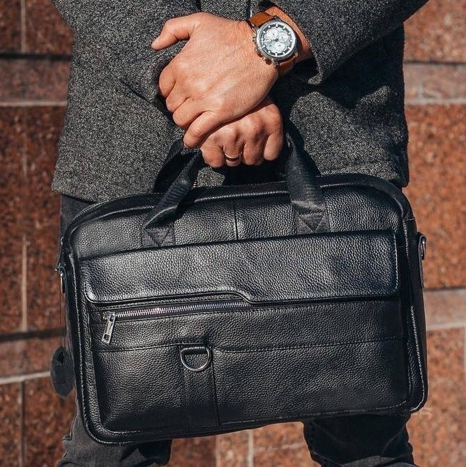 Сумка-портфель для документов и ноутбука мужская MK39848 Черный (2644144799)