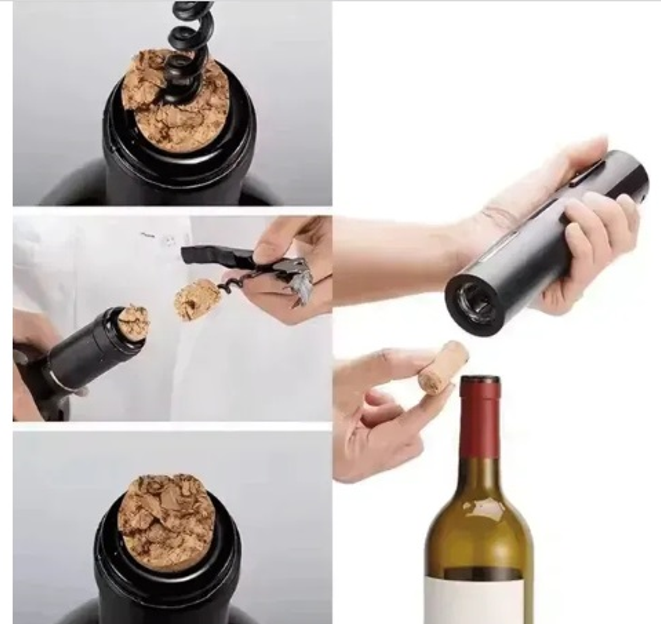 Электрический аккумуляторный штопор для винных бутылок в наборе Electric Wine Set 5-в-1 (00374) - фото 6 Электрический аккумуляторный штопор для винных бутылок в наборе Electric Wine Set 5-в-1 (00374) - фото 6