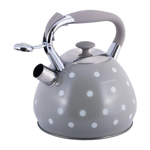 Чайник Kamille KM-0695GR 3 л Темно-бежевый (13729429) - фото 2 Чайник Kamille KM-0695GR 3 л Темно-бежевый (13729429) - фото 2