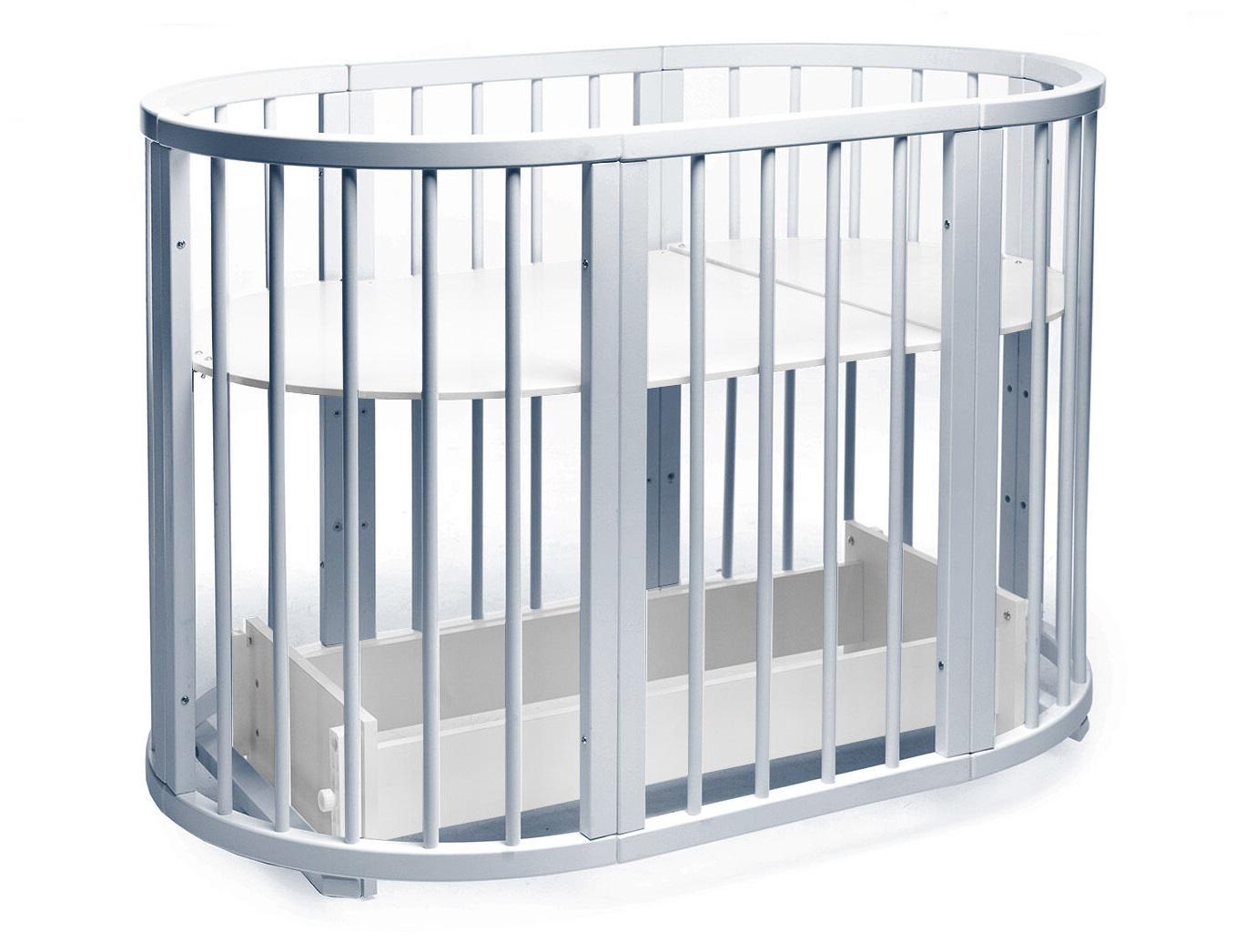 Кроватка деревянная Обрий без ящика Grey (149784)