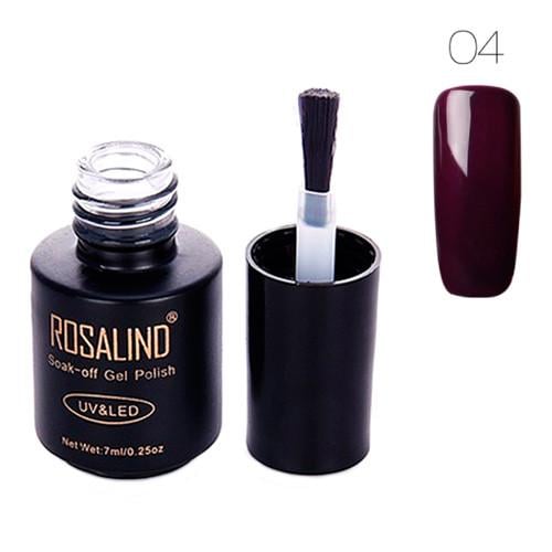 Гель-лак для ногтей маникюра Rosalind 7 мл шеллак для UV LED 04 Dark Purple (312848)