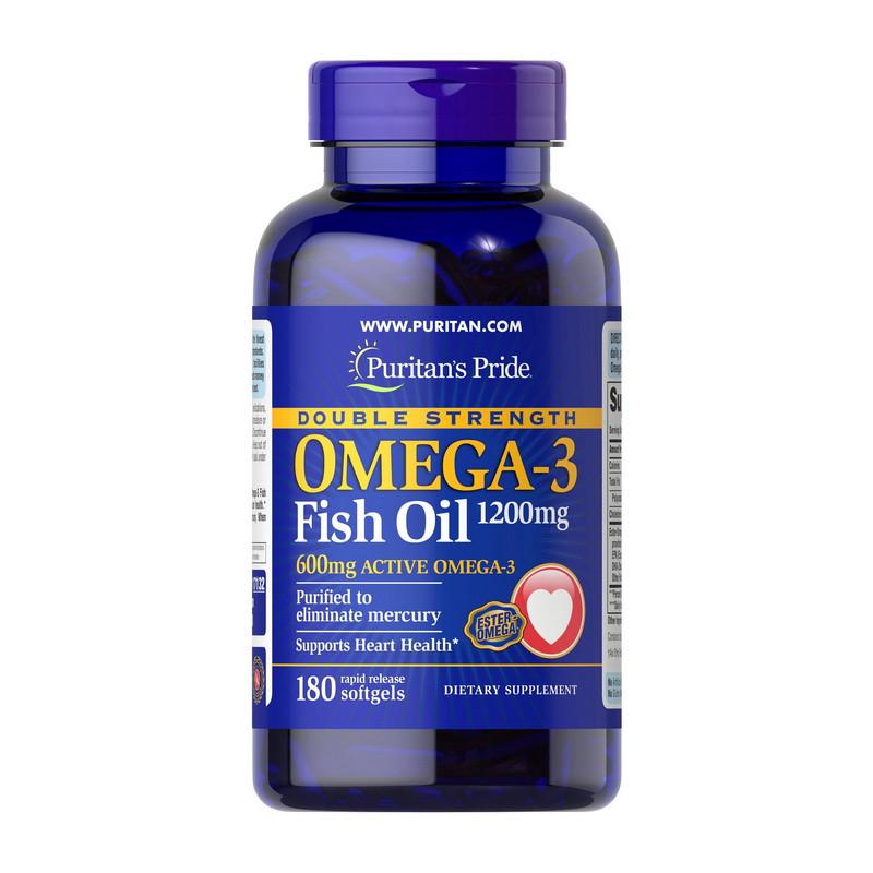 Рыбий жир Puritan's Pride Omega-3 Fish Oil Double Strength 1200 мг 180 капс. (10579-01) Рыбий жир Puritan's Pride Omega-3 Fish Oil Double Strength 1200 мг 180 капс. (10579-01)