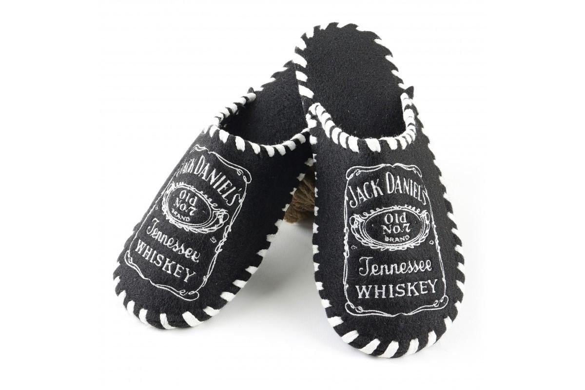 Тапочки войлочные Luxyart с вышивкой Jack Danial's р. 42-45 (GA-18)