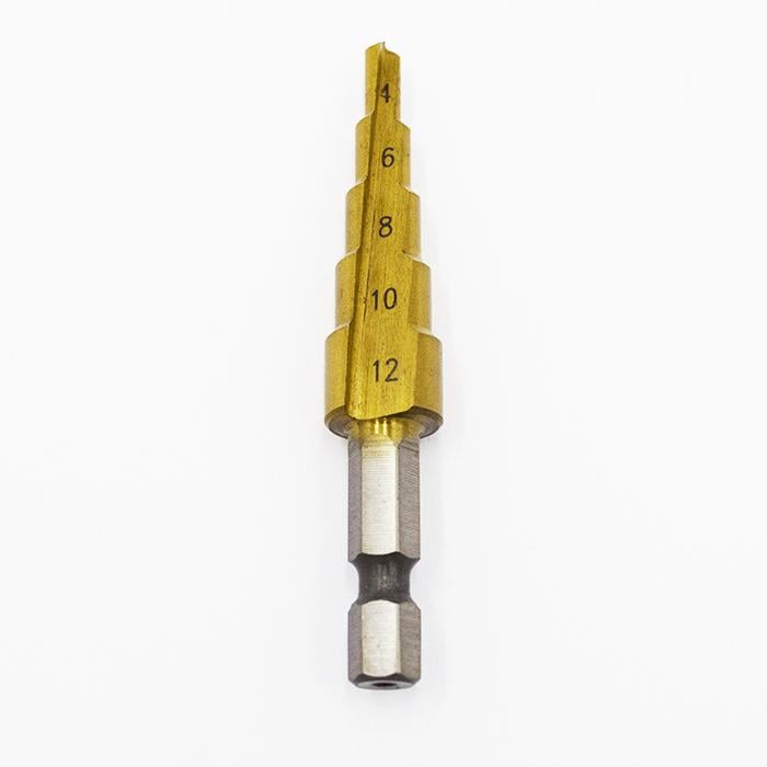 Ступенчатое сверло 4-12 5 ступеней (16250885) Ступенчатое сверло 4-12 5 ступеней (16250885)