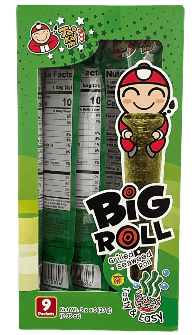 Чипсы Нори Tao Kae Noi Grilled Seaweed Big Roll Classic Flavor 9 шт. × 3 г (2824509552)