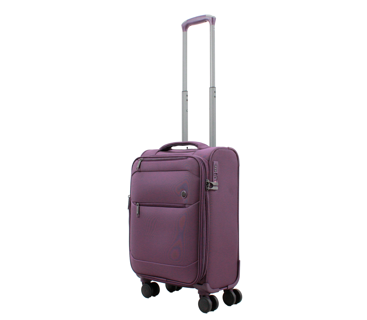 Чемодан ручная кладь AIRTEX ткань S 55х35х22 + 5 см 38 л 2,7 кг Фиолетовый (839)