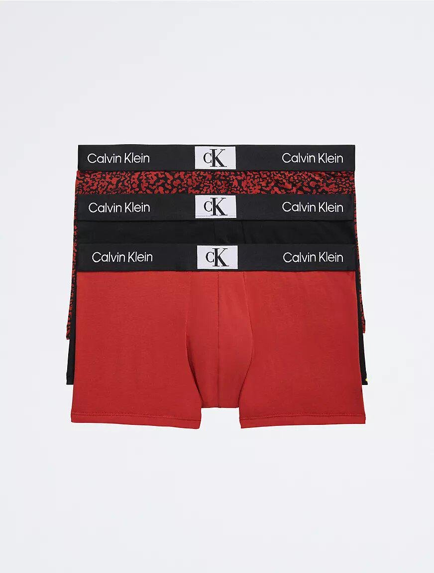 Набор трусов боксеры Calvin Klein M 3 шт. Мульти (CK-090) - фото 1