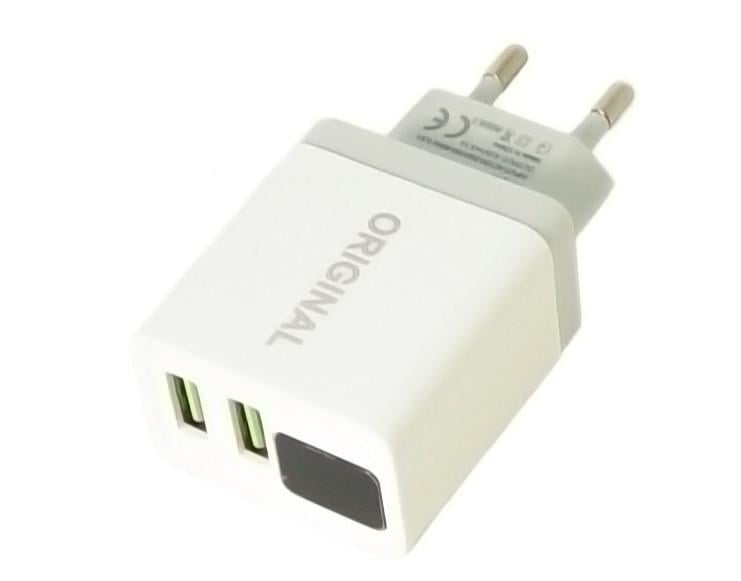 Зарядное устройство CX QC03 5740 с 2 USB и LED дисплеем