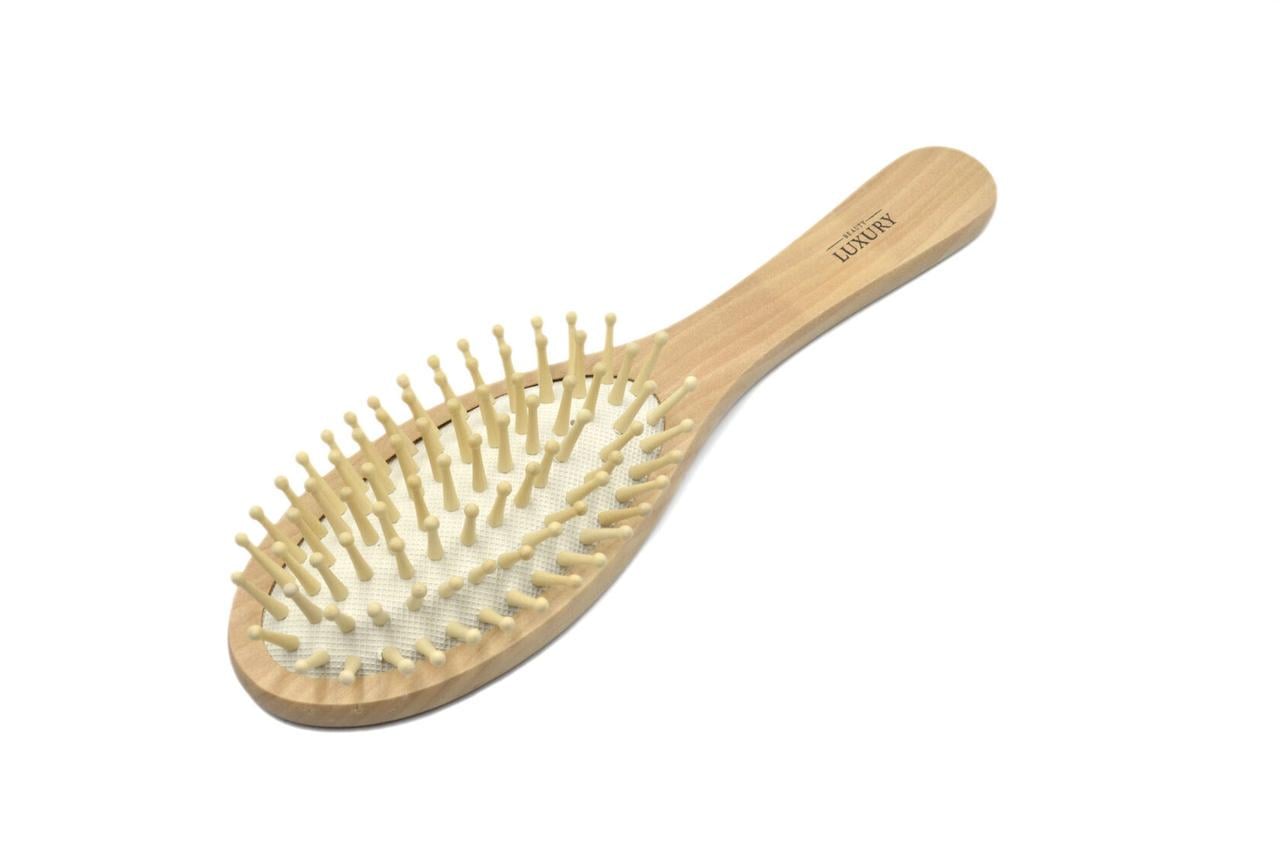 Щетка массажная для волос деревянная Beauty Luxury HB-03-08