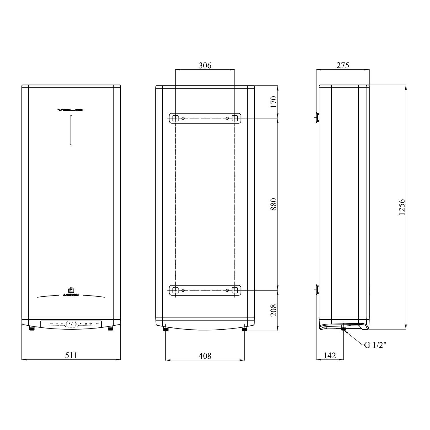 Бойлер Ariston Velis 3626137 CV034574 100 л 3 кВт мокрий тен (240275) - фото 8