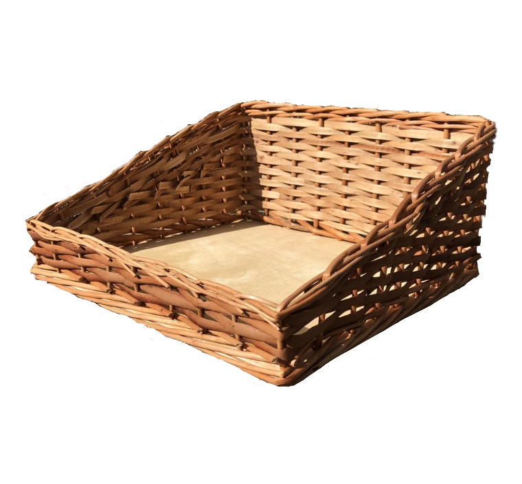 Лоток плетеный из лозы под наклоном 30x30x5x15 см