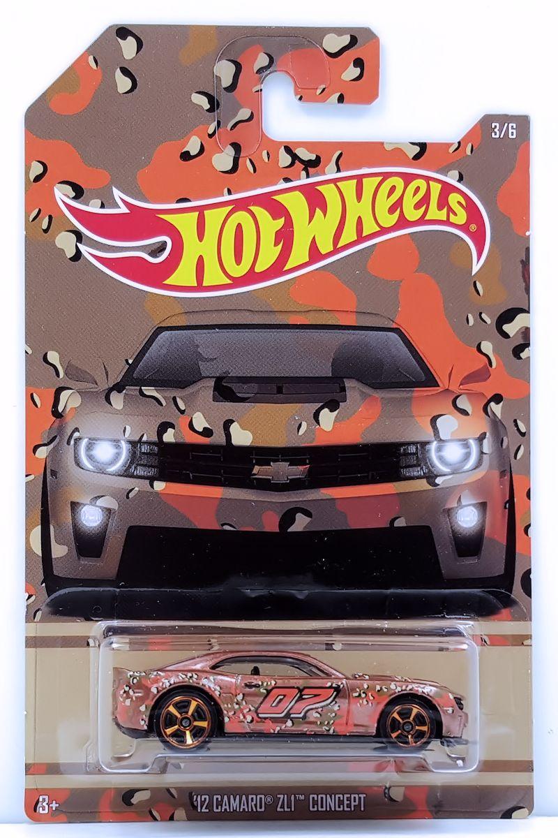 Игрушечная машинка Hot Wheels 12 Camaro ZL1 Concept 2015 Camouflage 3/6 Walmart Exclusive (DFL84)