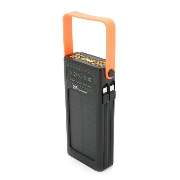 Повербанк 7GO GPW-02 20000 mAh PD 22,5W SOLAR дисплей/встроенный кабель (3968)