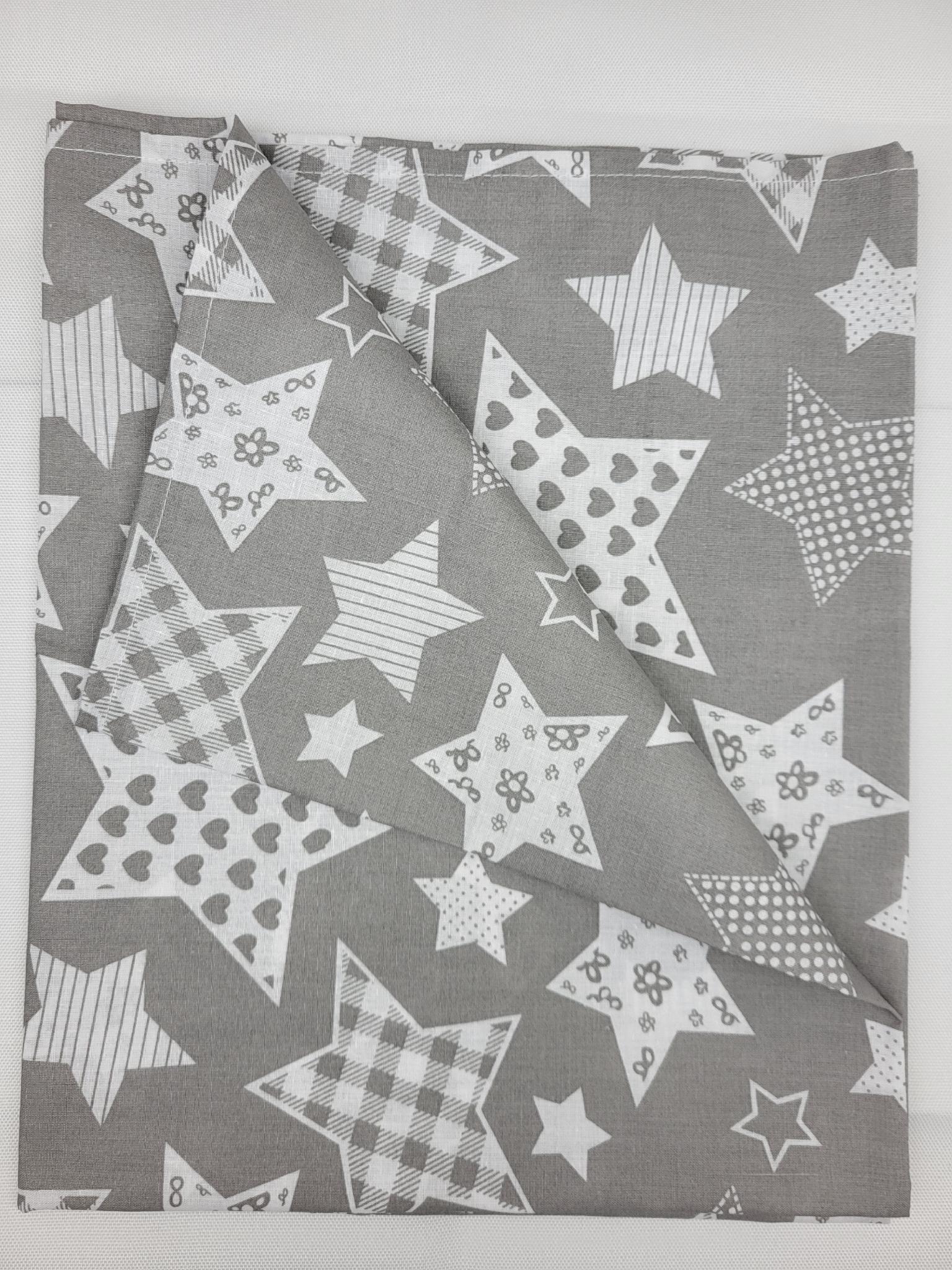 Пелюшки для новонароджених із зірочками 65х105 см Сірий (1492) - фото 2 Пелюшки для новонароджених із зірочками 65х105 см Сірий (1492) - фото 2