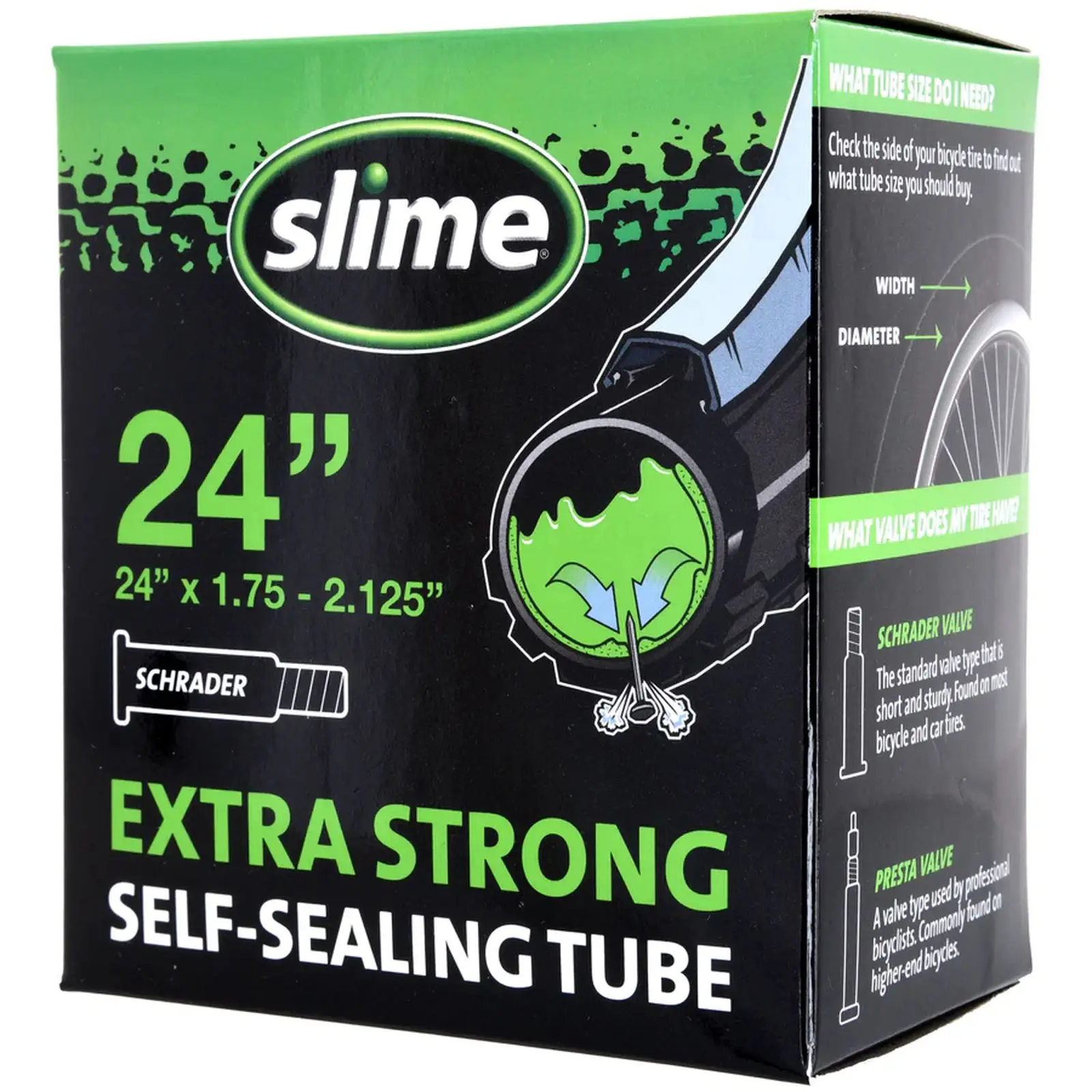 Камера велосипедная с герметиком Slime 24"x1,75-2,125" AV