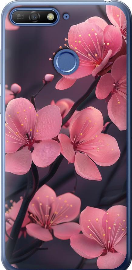 Чехол на Huawei Y6 Prime 2018 Пурпурная сакура (6075u-1441-42517)