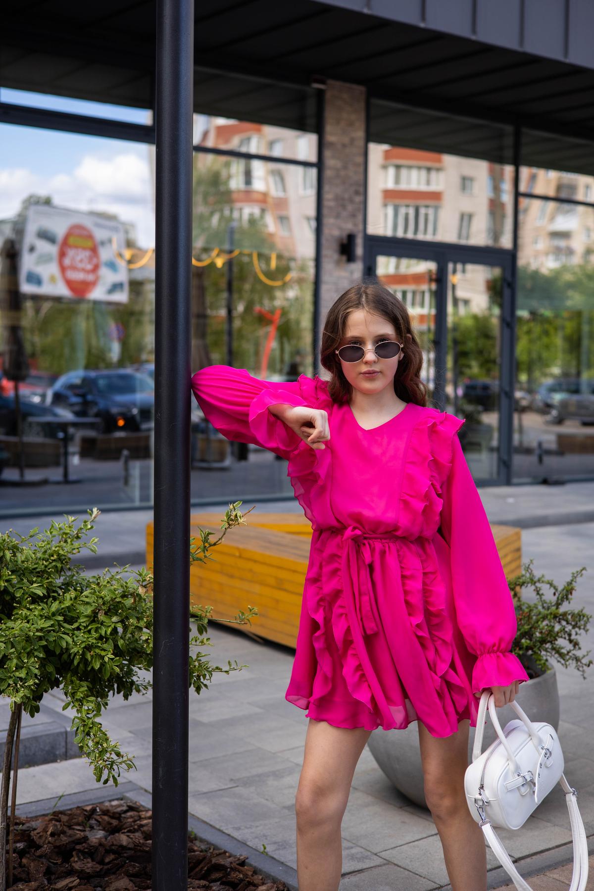 Сукня шифонова підліткова IRmAS 1266 140 см Малиновий