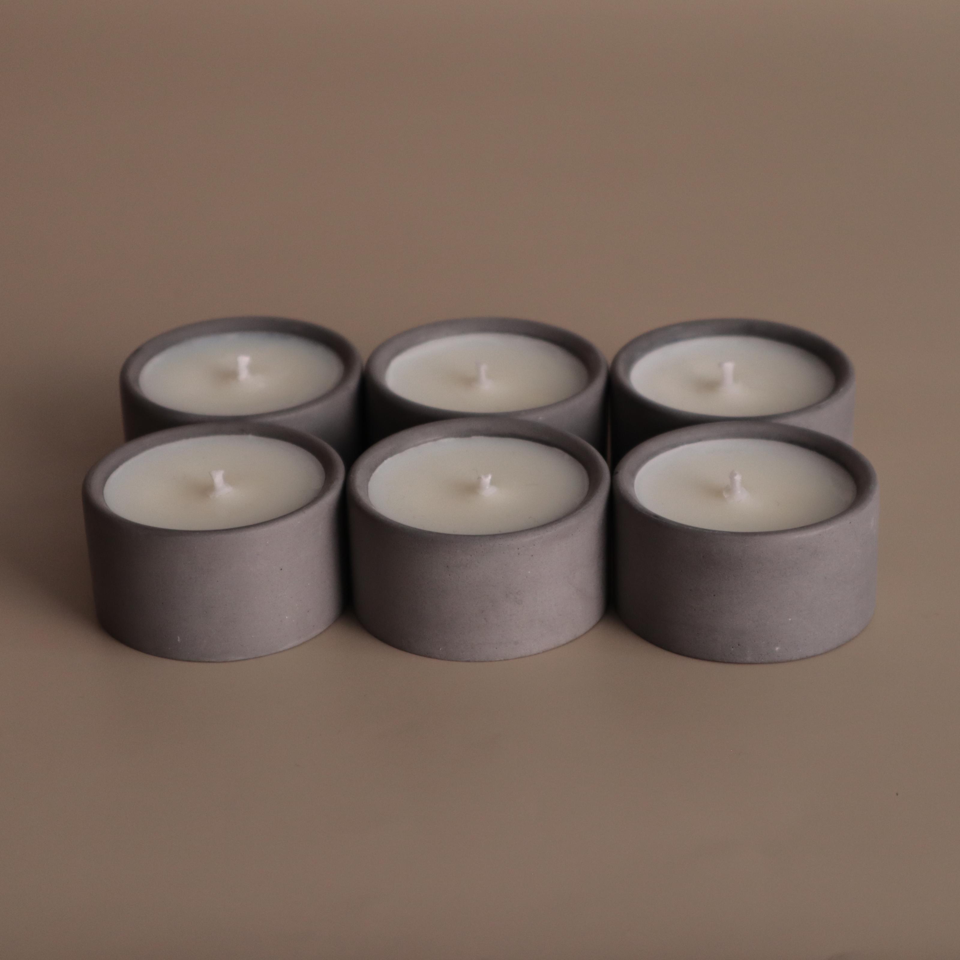 Подарунковий набір чайних аромасвічок Wax Harmony Ваніль 20 г Сірий (3000161)