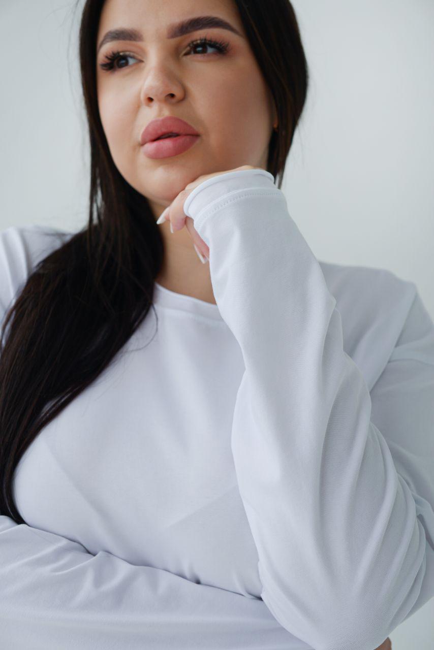 Лонгслів жіночий р. 48-50 Білий (14-7719 7) - фото 2 Лонгслів жіночий р. 48-50 Білий (14-7719 7) - фото 2