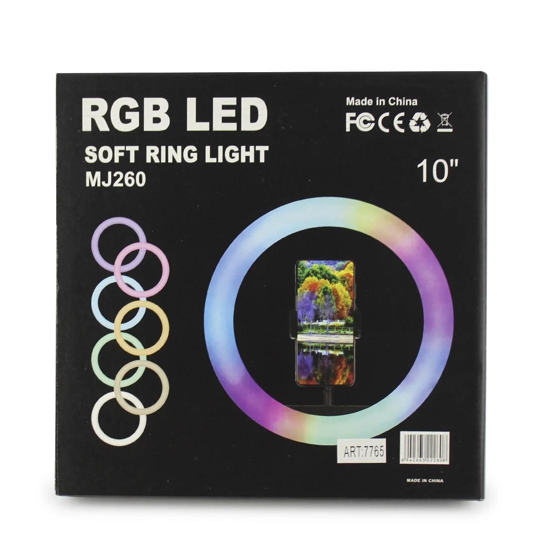 Кольцевая светодиодная LED лампа Mirror RGB MJ26 26 см Черный (7765/L) - фото 4 Кольцевая светодиодная LED лампа Mirror RGB MJ26 26 см Черный (7765/L) - фото 4