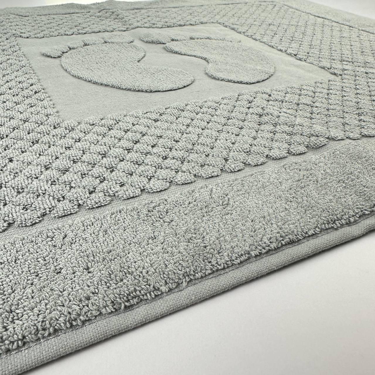 Рушник жакардовий для ніг GM Textile 600 г/м2 50х70 см Світло-сірий (600-70-lgrey) - фото 2