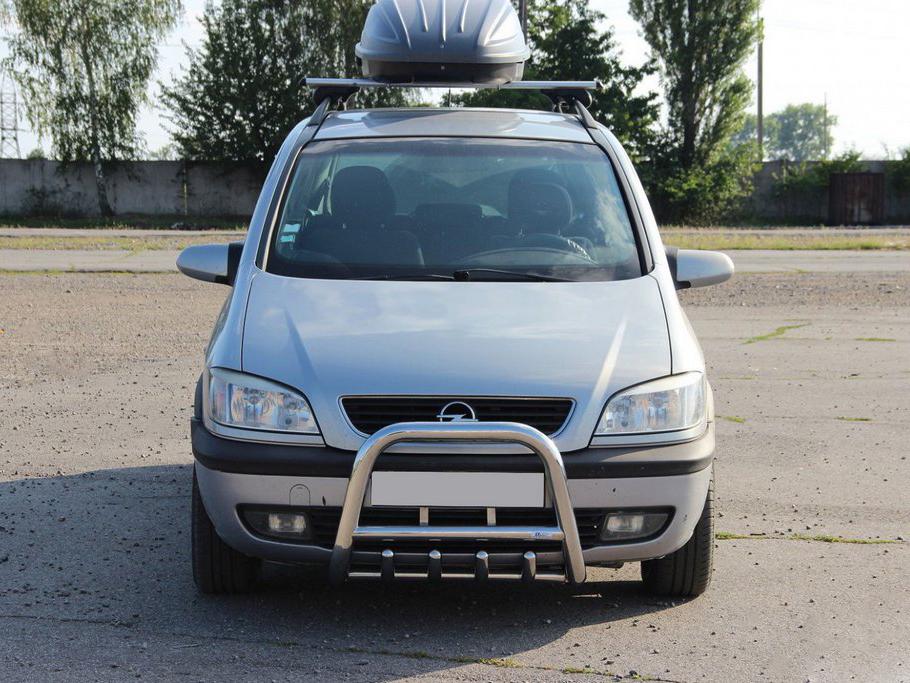 Кенгурятник QT006 CAN для Opel Zafira A 1998-2005 рр. нержавіюча сталь Хром