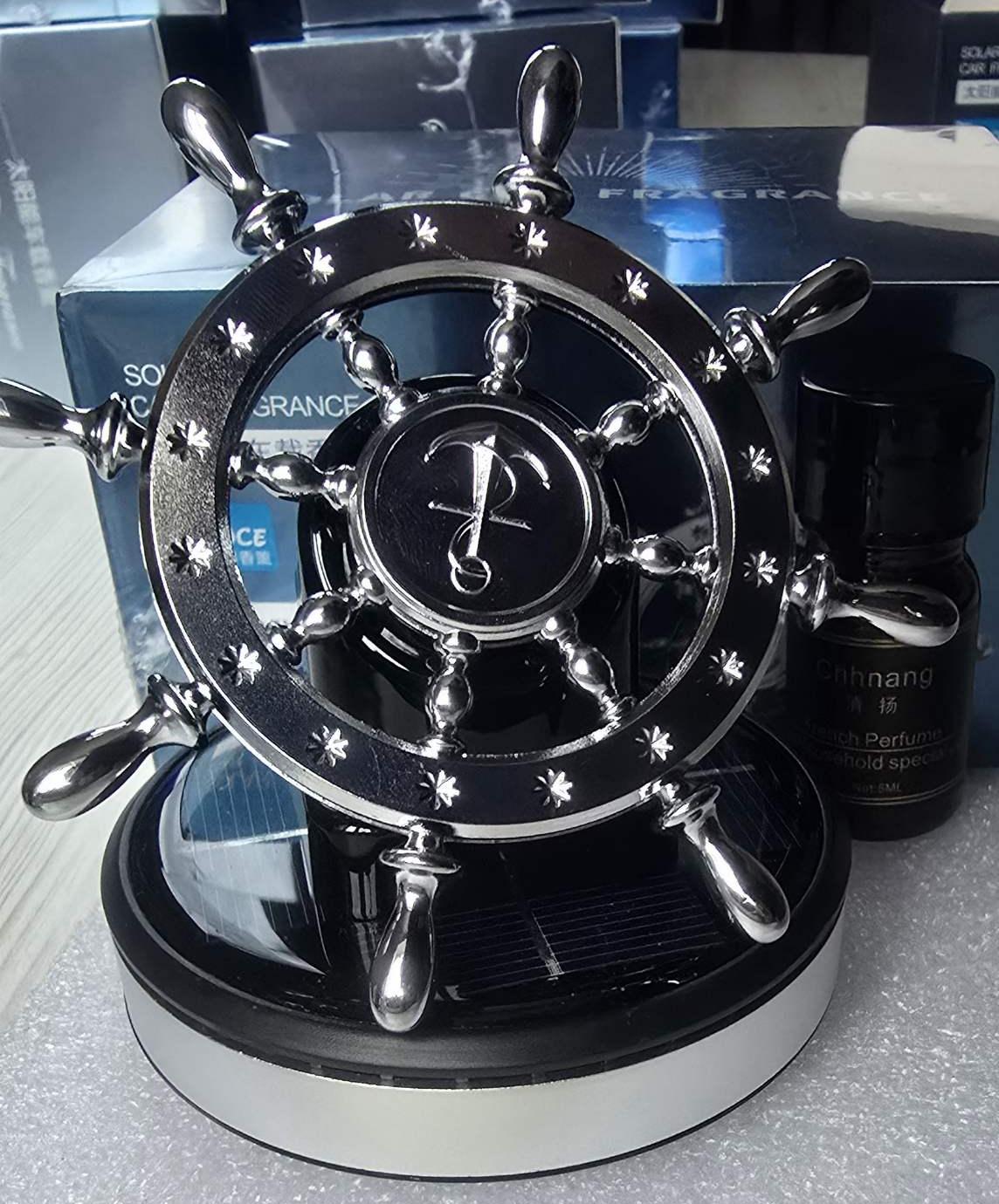 Ароматизатор-дифузор для автомобіля Штурвал Сріблястий (718814) - фото 2 Ароматизатор-дифузор для автомобіля Штурвал Сріблястий (718814) - фото 2