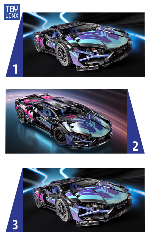 Конструктор Техник Ламборджини суперкар 1314 дет. масштаб 1:14 - фото 5